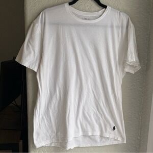 Polo Ralph Lauren Classic Fit Cotton White Basic Layering T Shirt (2)‎ Size L